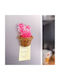 Coș Decorativ Cu Floare Artificială Magnetică 7 Cm Ornament Colorat Pentru Frigider Decor Acasă Birou