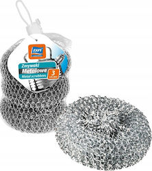 Metal Dishwashing Sponge 3 Pcs