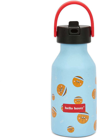 Hello Hossy Παιδικό Παγούρι Ανοξείδωτο με Καλαμάκι 350ml