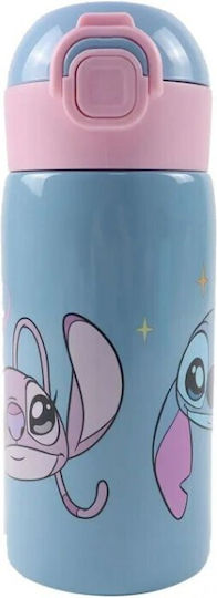 Gim Stitch Παιδικό Παγούρι Ανοξείδωτο με Καλαμάκι 500ml