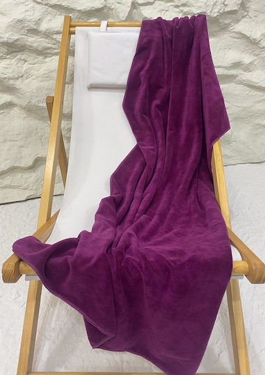 Natural Home Πετσέτα Microfiber Σώματος Μωβ 180x80εκ.