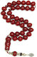 Roloi Komboloi Worry Beads with 33 Beads Made of Mastic Length 32cm Red
