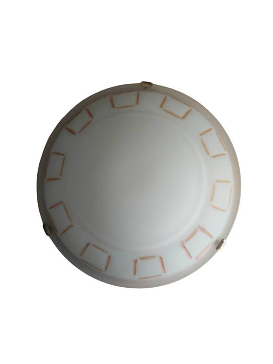 Arlight Deckenleuchte Opal Quadratisch Braune 40cm 2x40w E27