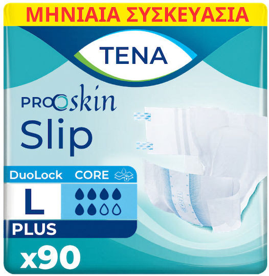 Tena Proskin Slip Plus Inkontinenz-Windeln Groß in Grau Farbe 90Einheiten