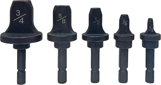 Εκχειλωτικά Σετ 5 Τεμαχίων 1/4'' 3/8'' 1/2'' 5/8'' & 3/4'' Εξάγωνο Στέλεχος Sks Tools 40000877 Βτ