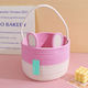 Osterdekorationen & Ornamente Korb Bunny Baumwollseil – Rosa
