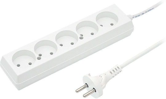 Extension Cord 5-socket Without Switch 10a 3m Omy 2x1 White Ps-560 T-105770