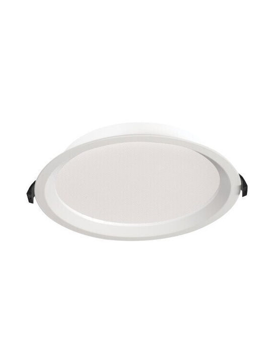 Kanlux Tiberi Cct Led Downlight Fixture 23-29w-w Max 3260lm Warm Neutral 3000-4000k Ip44/20 Ø23 Ra90 5 Years Warranty White 26383