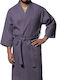 Hotel Piqué Bathrobe Dark Grey