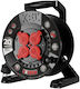 Extreme Line Reel Extension Cord 4 Sockets Switch Ip44 16a H07bq-f 3x2.5 20m Black W-100084