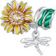 Ασημενιο Charm 925 Sunflower Leaf