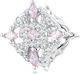 Ασημενιο Charm 925 Flower White Pink Zirgkons