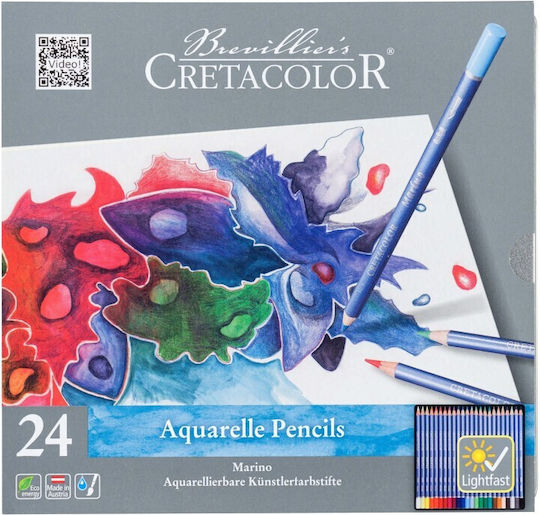 Cretacolor Marino 24pcs Watercolor Artist Pencils 240 24 9002592240247