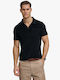 D4 Stud Polo Herrenbluse Marineblaue