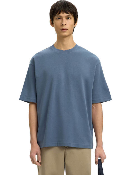 Selected Selected Herrenblusen T-Shirts Hellblau