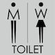 Σήμανση Αυτοκόλλητη Toilet Men-women Ασημί-μαύρο 11x11εκ Πλαστικό