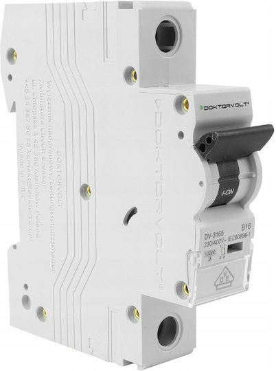 Автоматичен Прекъсвач 1п B 16A 10kA AC DV-3165