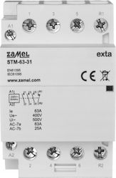Zamel Modular Installation Contactor 63a 3no+1nc 230v Ac Typ Stm-63-31 Ext10000301