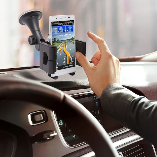Universal Car Phone Holder Windshield Suction Cup Adjustable 40-120 Mm Rotating Secure Grip