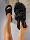 Flache Sandalen Für Damen Schwarz