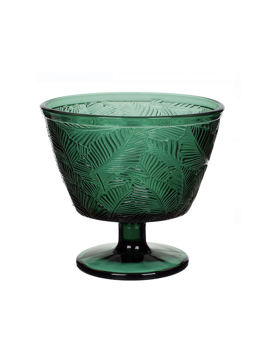 Pufo Servierschale Eiscreme Rund Glas Grüne mit Durchmesser 11cm