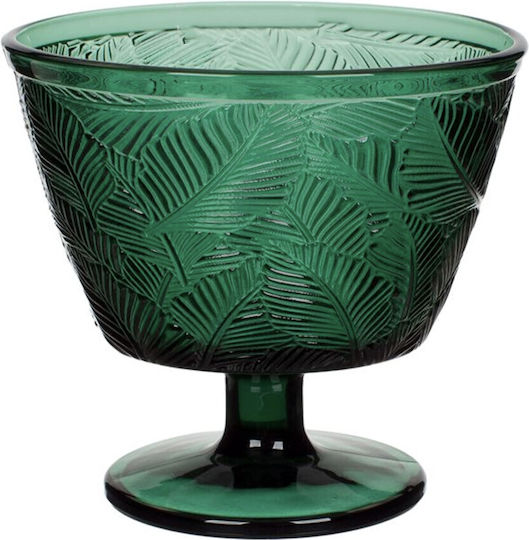 Serving Bowl Ice Cream Round Glass Green With Diameter 11cm