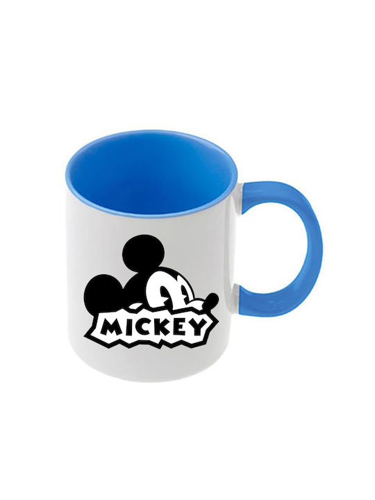 Κούπα Mickey Mouse Γαλάζια Λαβή Εσωτερικό