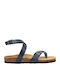 Leather Women's Anatomic Sandals Navy Blue