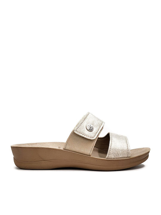 Leather Women's Anatomic Gold Sandals