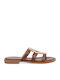 Damen Anatomisch Flache Sandalen Farbe Tabac Braun
