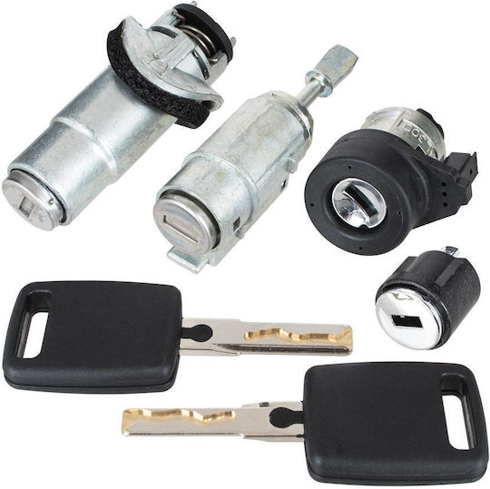 Audi A6 C5 97-05 Ignition Switch + Door Lock Cylinder + Glove Box Lock Cylinder + Trunk Lock Cylinder Set