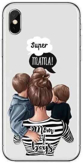 Flippy Protective Case Compatible Huawei Nova 9 Super Mom Glass Print Multicolor