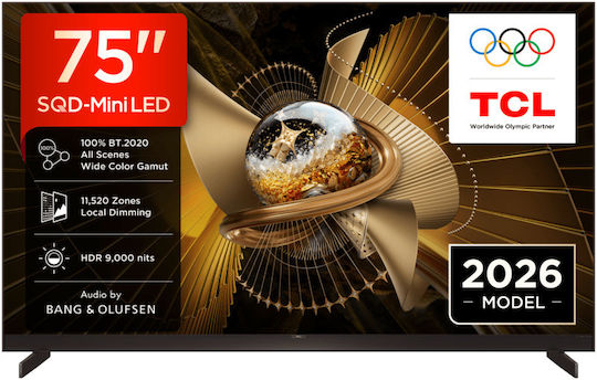 TCL Smart Fernseher 75" 4K Ultra HD SQD-Mini LED X11L HDR (2026) 75X11L
