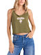 Women's Sleeveless Blouse Green