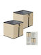 Relaxdays Storage Basket Bamboo Beige 30x30x30cm