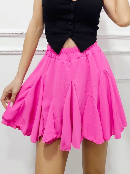 Fustă Mini Plisată Fuchsia