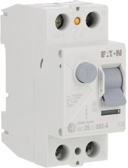 Residual Current Circuit Breaker 2p 25a 0.03a Type A Xpole Home Hnc-25 2 003-a 194684