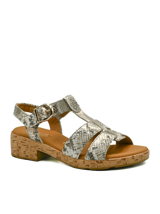 Gabor Leather Anatomic White Sandals