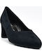 Suede Heels With Medium Black Heel