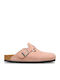 Boston Leder Damen Hausschuhe Rosa Regelmäßige Passform