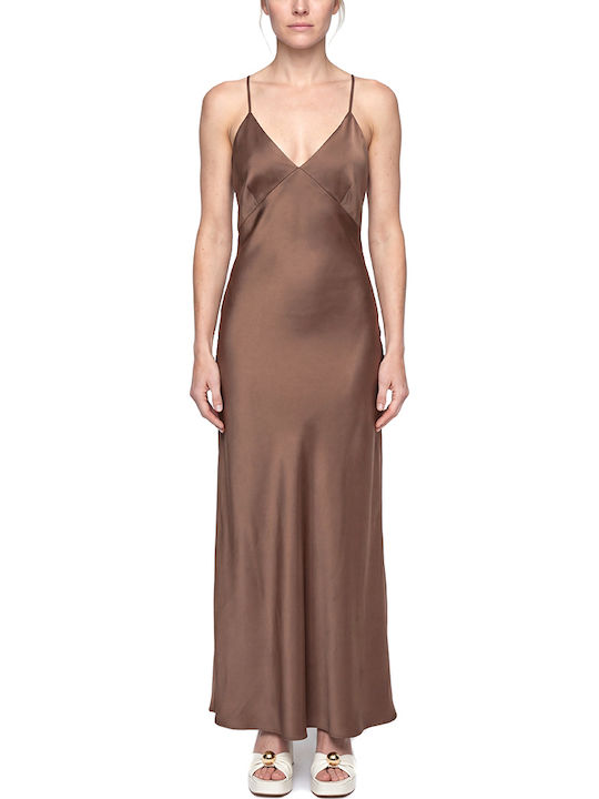 Twenty 29 Dress Women Twenty-29 Σατέν Φόρεμα Βραδινό Καφέ Twenty 29 Dress Women Twenty-29 Σατέν Φόρεμα Βραδινό Καφέ