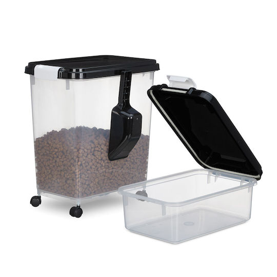 Relaxdays Recipient de Stocare a Alimentelor pentru Câine 46,5cm în Culoare Transparentă