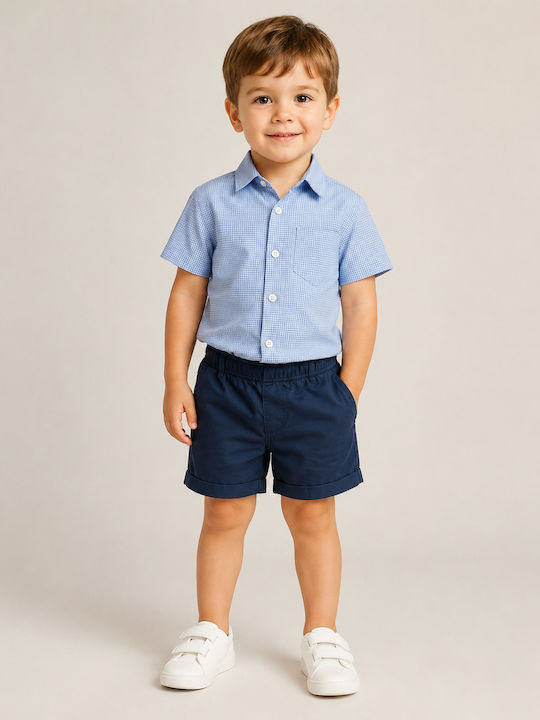 Kinderbekleidungsset mit Shorts Sommer 2 Stück Hellblau