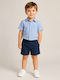Kinderbekleidungsset mit Shorts Sommer 2 Stück Hellblau