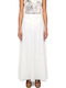 Linen Maxi Skirt White