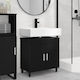 vidaXL Bathroom Vanity Unit without Sink M60xB35xH60cm Black