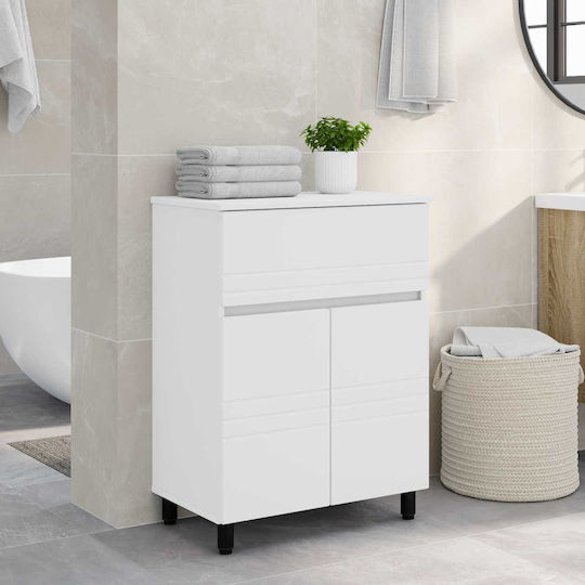vidaXL Unitate De Mobilier Pentru Baie Fără Chiuvetă L60xA35xÎ80cm Albă