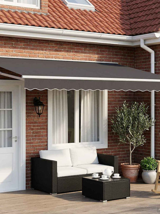 vidaXL Seitliche Zelt Terrasse Weiß 4x2m