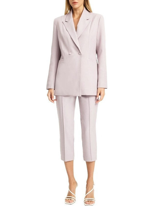 Women's Fabric Trousers Lilac