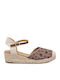 Anatomische Damenplattformen in Stil Espadrilles Braun